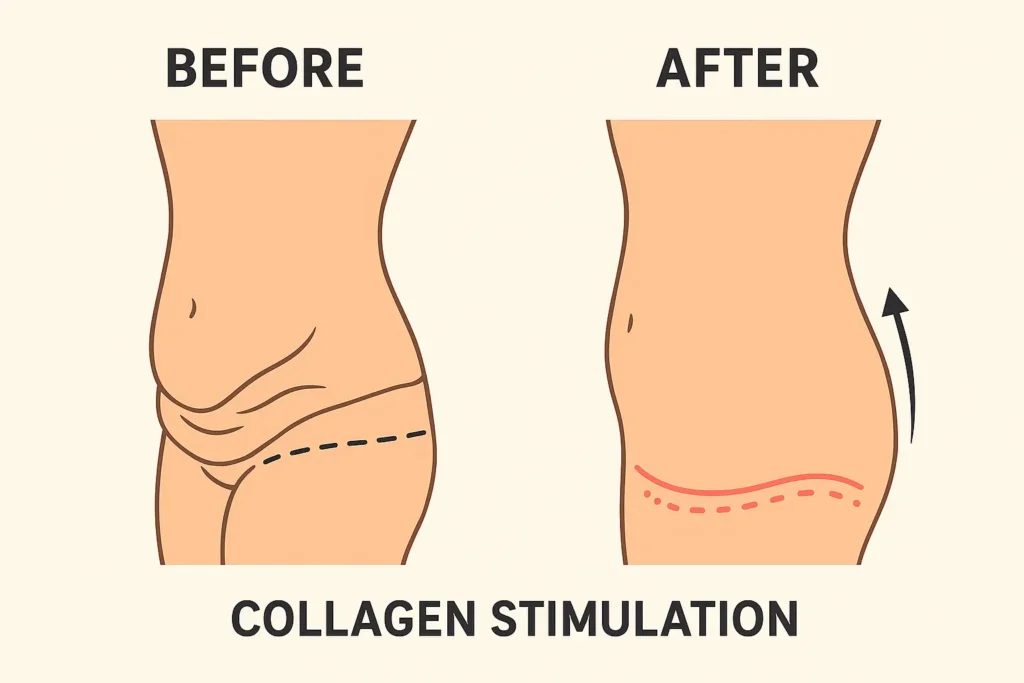 Before and after results for sagging skin after weight loss injections Soho