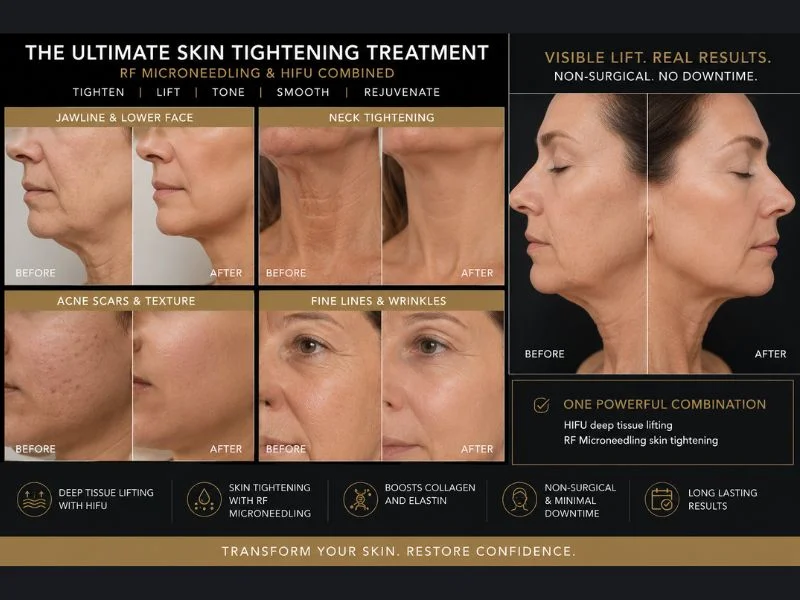 Results of combined treatment for the ultimate skin tightening treatment Soho